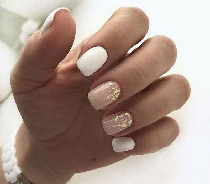 Ногти короткие квадратные