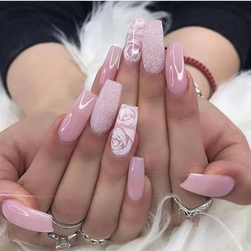 Асимметричный розовый френч