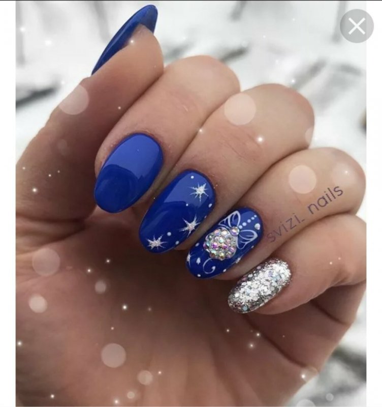 Синие ногти