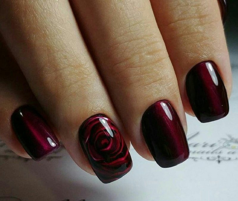 Маникюр кошачий глаз кр