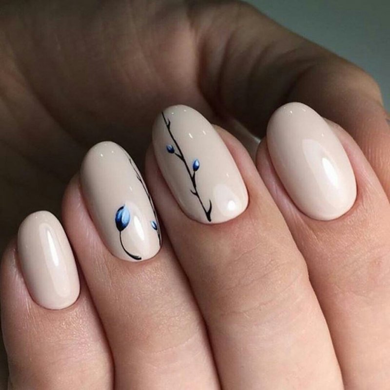 Короткие овальные ногти