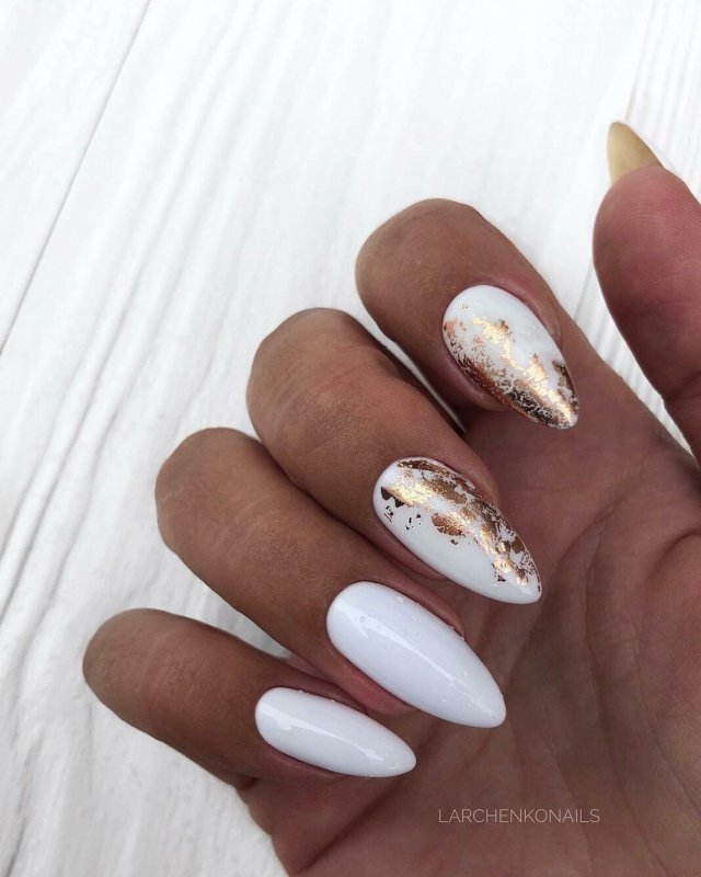 Маникюр на короткие круглые ногти