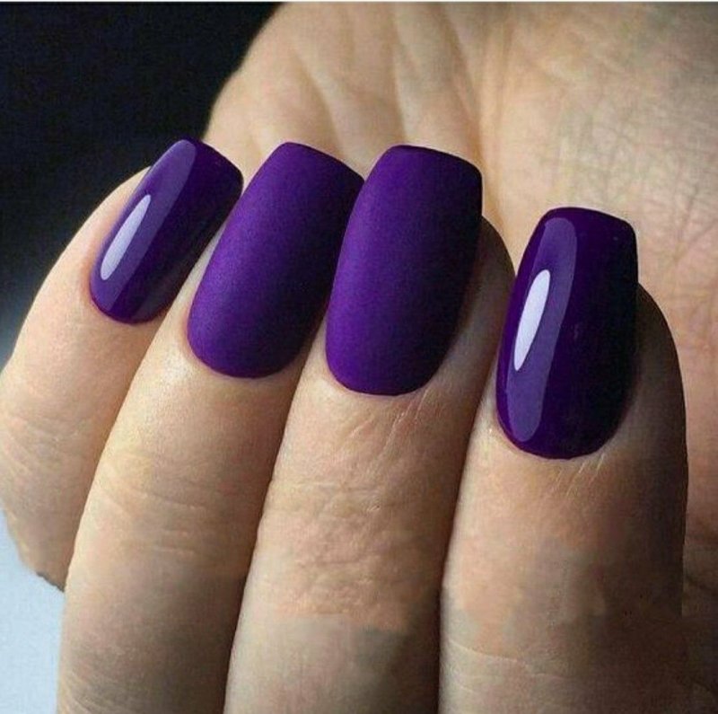 Гель лак фиолетовый матовый