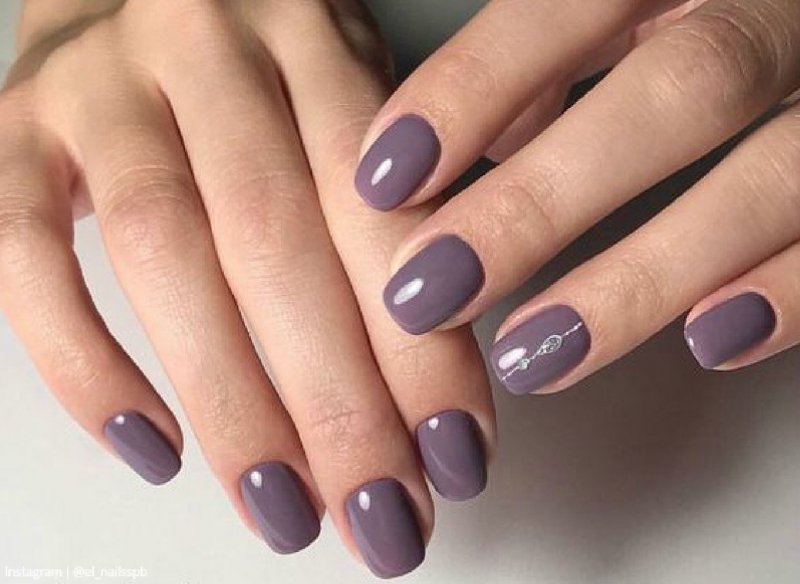 Шеллак на короткие ногти однотонный
