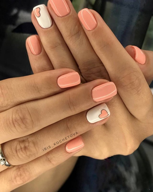 Нюдовый маникюр на короткие ногти классический