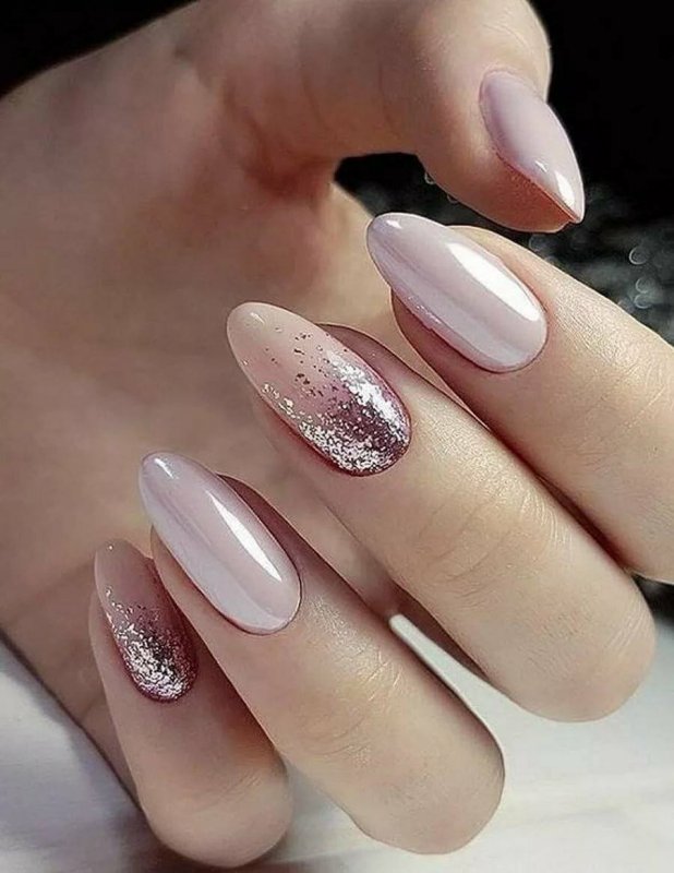 Маникюр на короткие овальные ногти