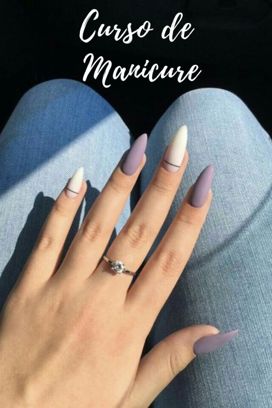 Нежный матовый маникюр на длинные ногти