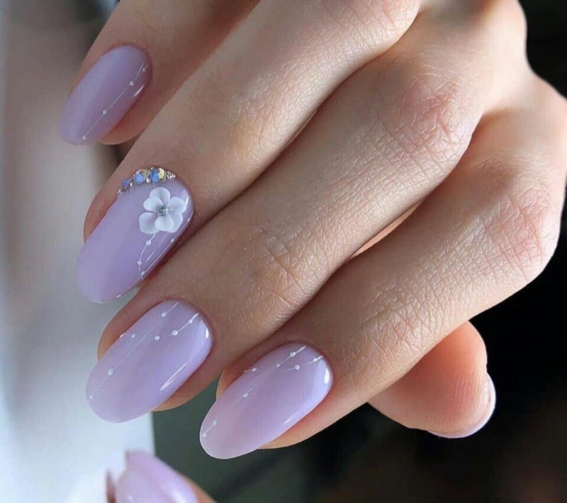 Серо-розовый маникюр