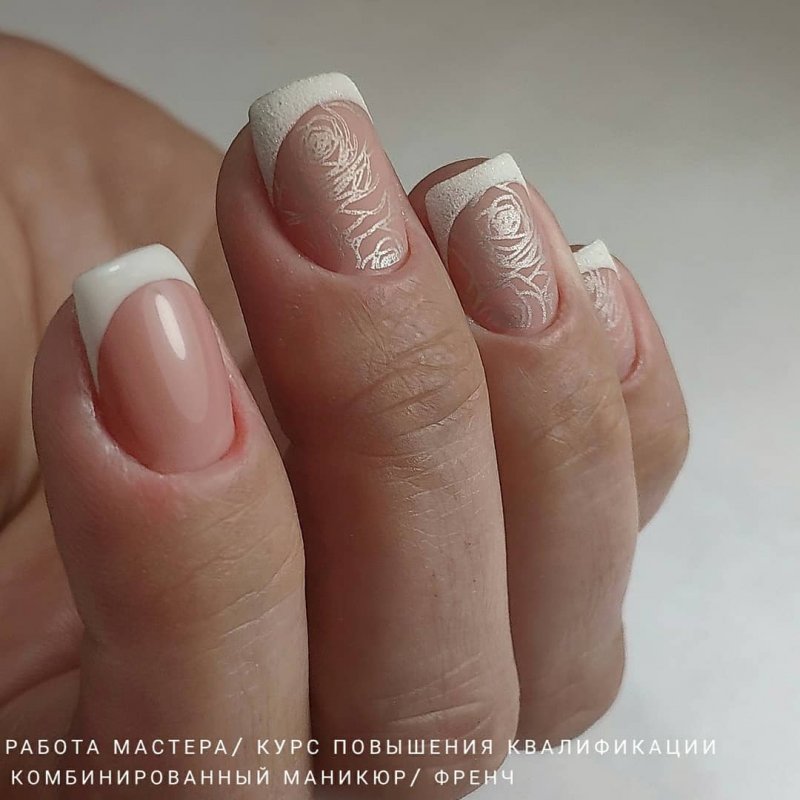 Френч маникюр, комбинированный френч