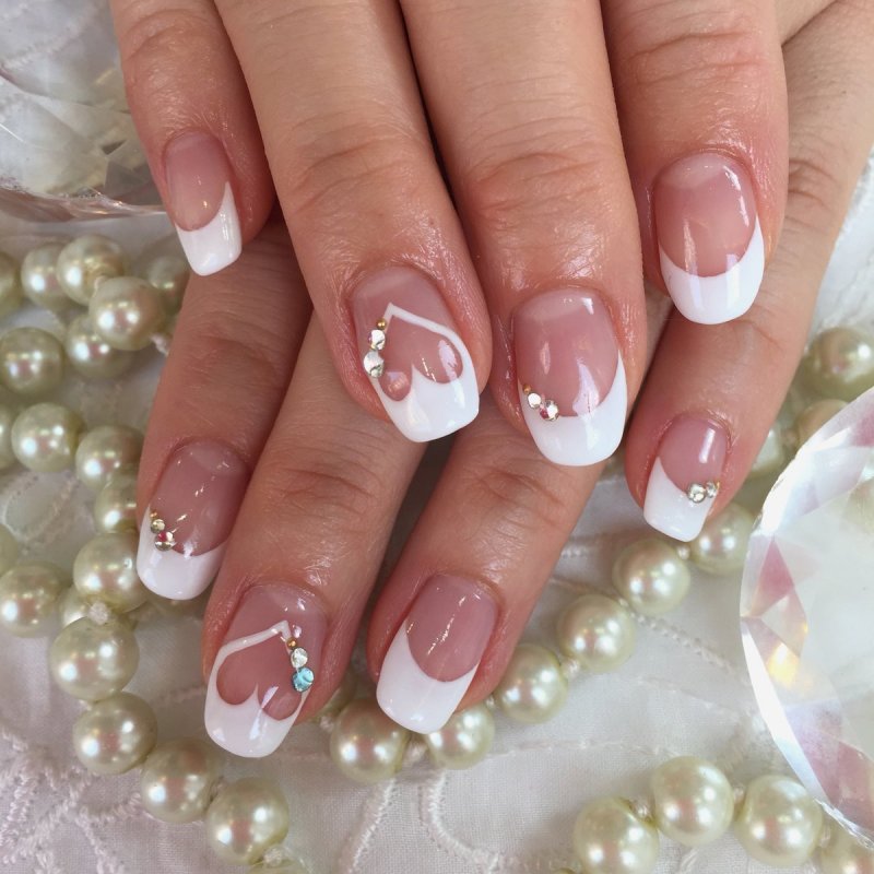 Френч на коротенькие ногти