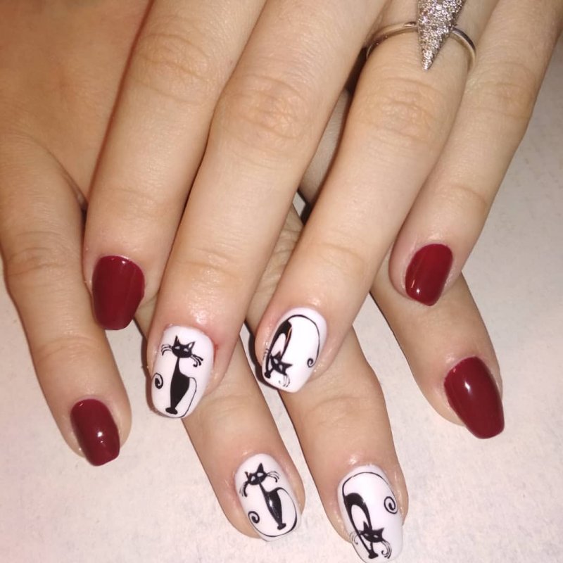 Ногти искусства для кошка