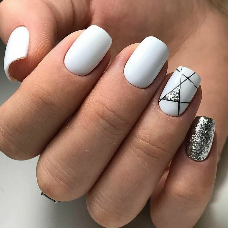 Блы маникюр на короткие ногти
