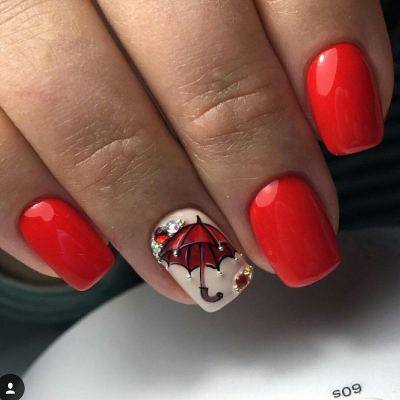 Holding Red Nail Polish