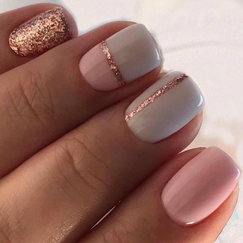 Маникюр на короткие ногти найк