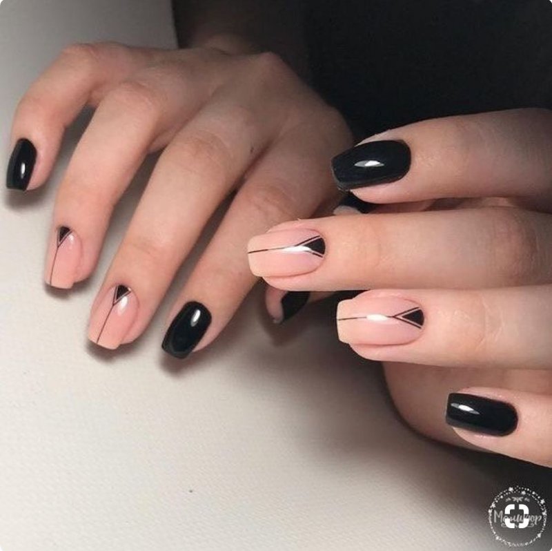 Шеллак черно розовый
