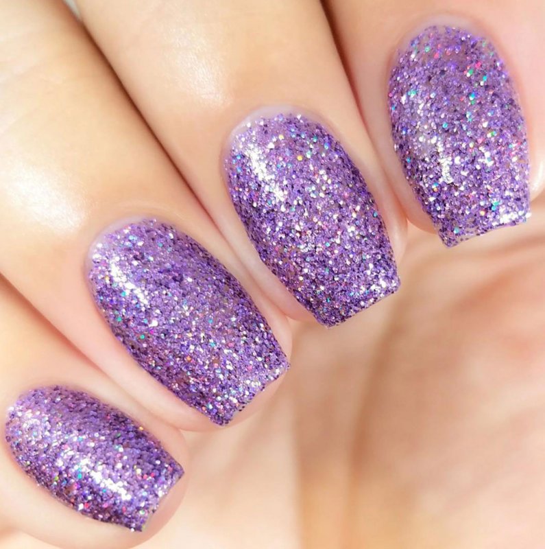 Purple Nail glitter