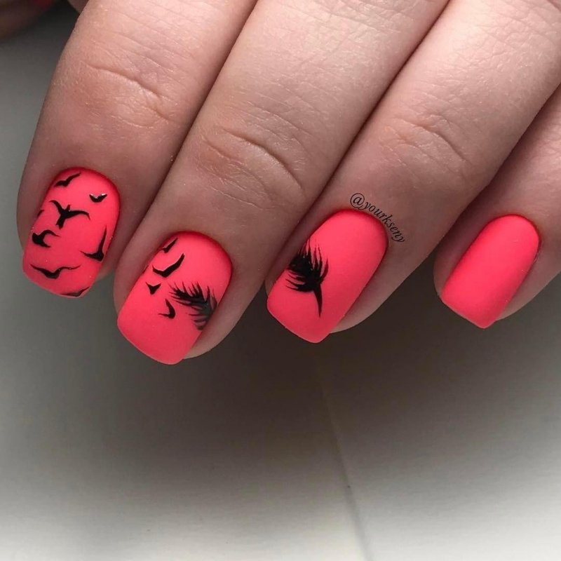 Летний маникюр на короткие ногти
