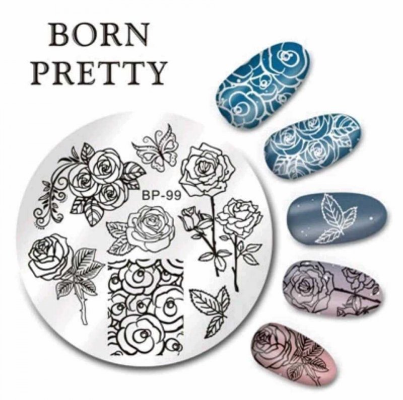 Штамповочная пластина born pretty бабочки