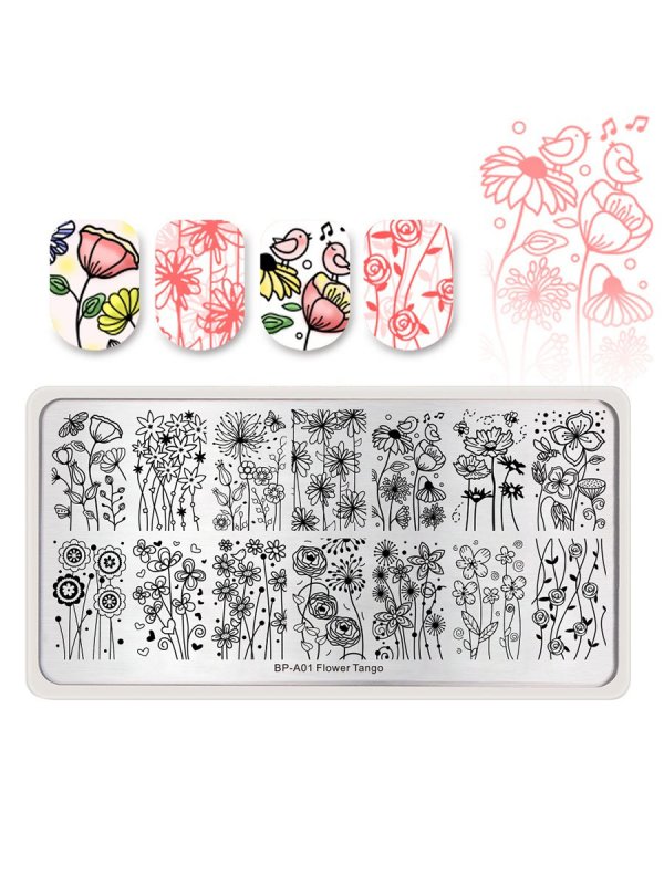 Стемпинг born pretty Flower Tango l002