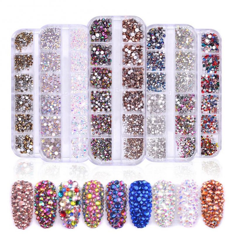 Crystal ab Rhinestone Nail Art