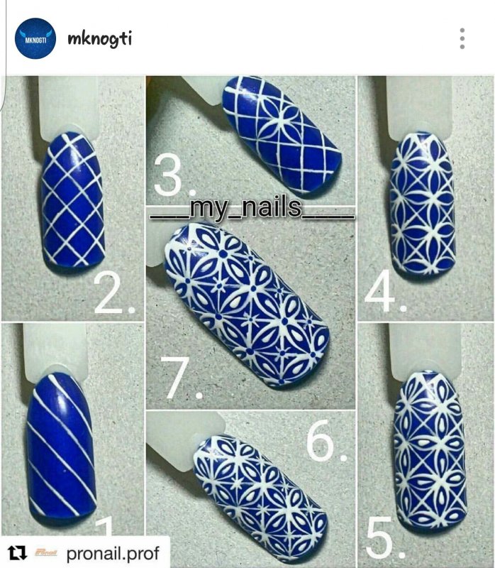 Зимние дизайны ногтей пошагово
