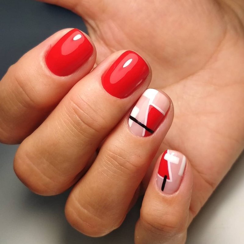 Shellac лунный френч красный