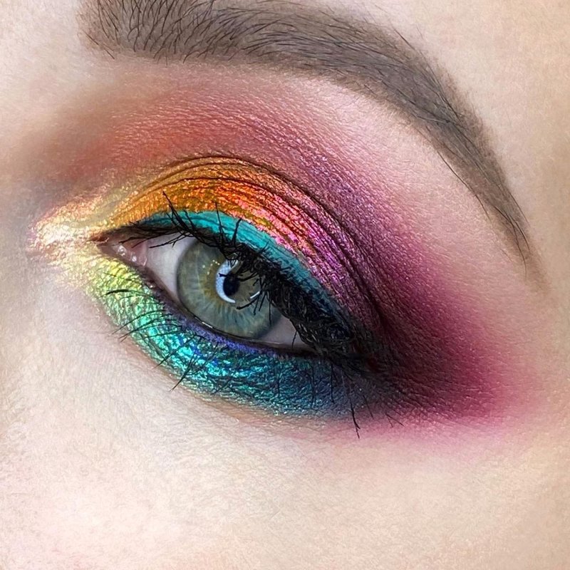 Colorblock макияж