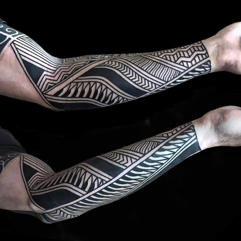 Стиль тату блэкворк blackwork
