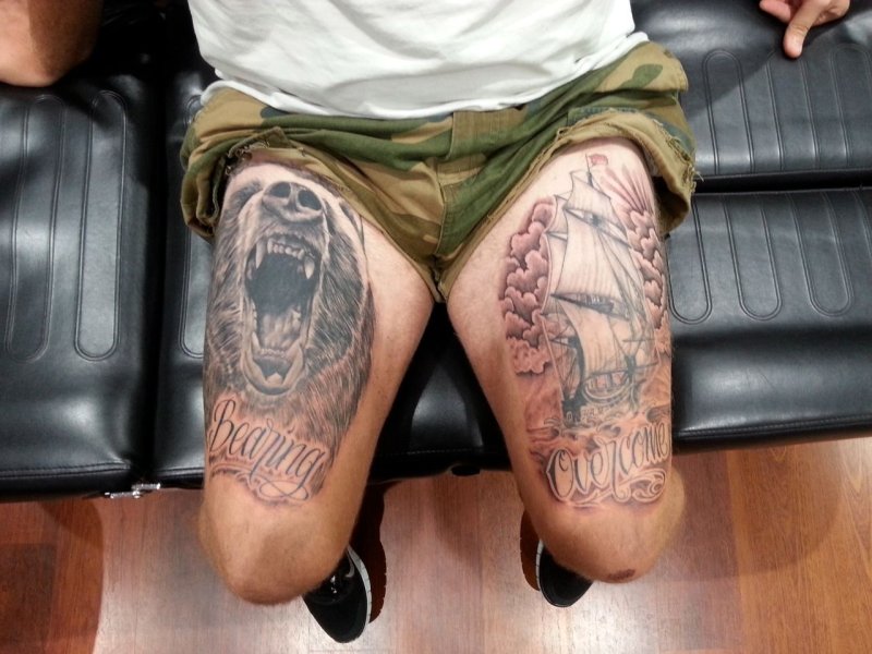 Tattoo на ноге мужские