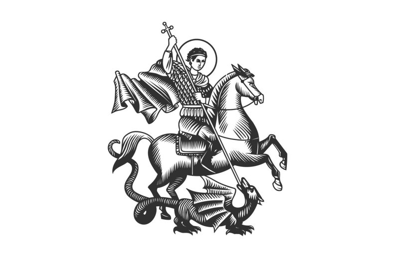Тату Святой Георгий