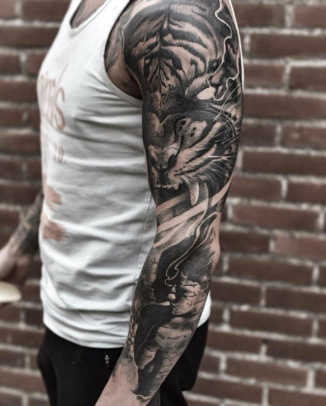 Рукав blackwork мужской