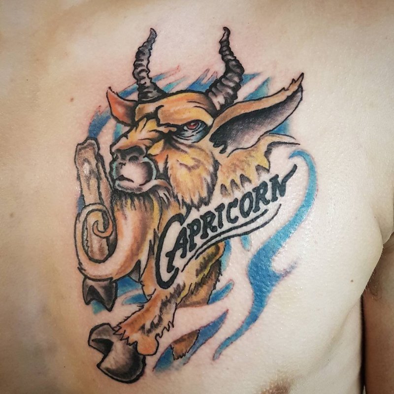 Козерог тату мужские