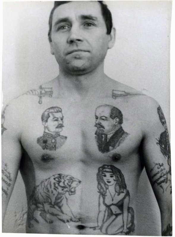 Воровские наколки Ленин и Сталин