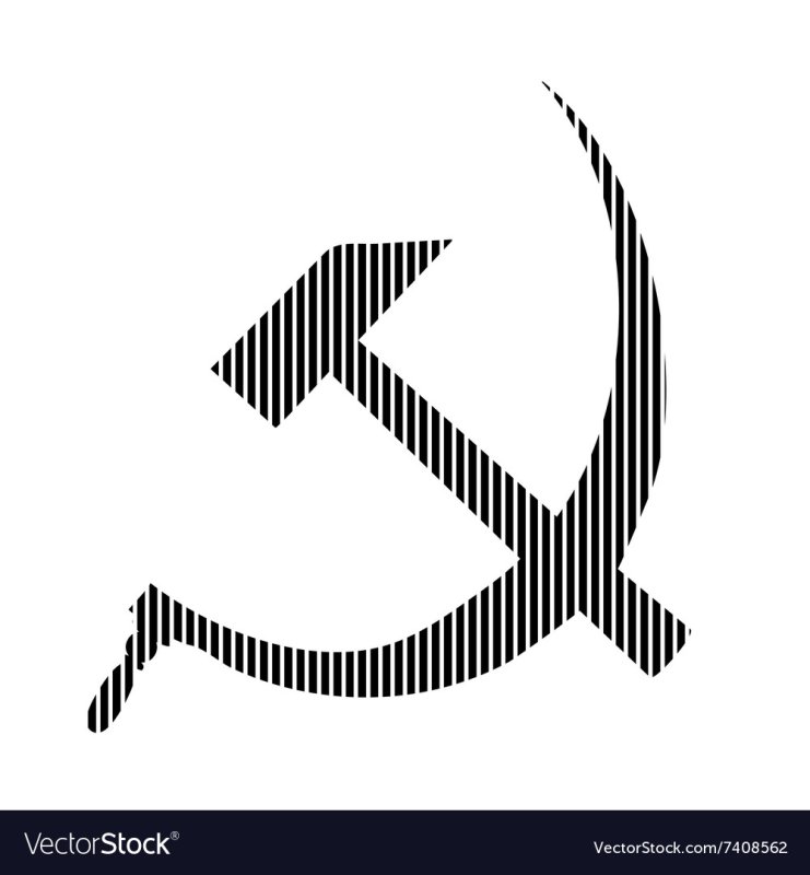 Серп и молот на Красном фоне