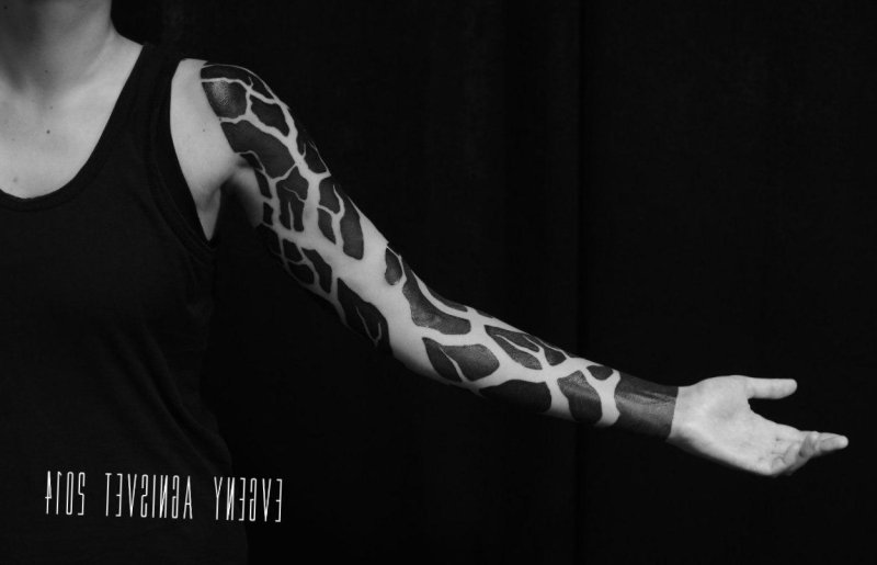 Стиль тату блэкворк blackwork