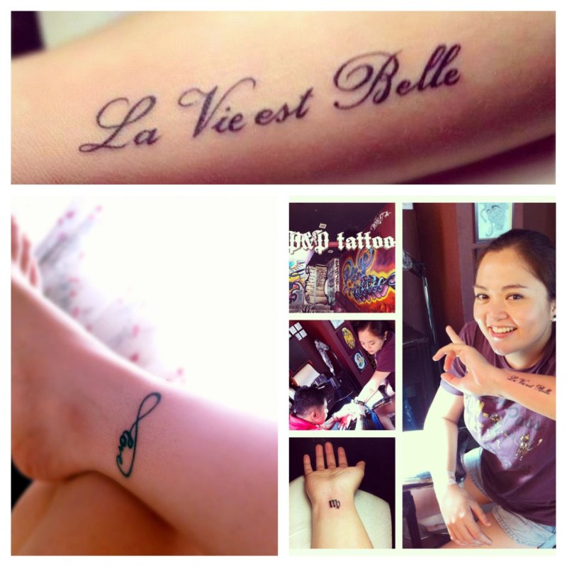 La vie est Belle тату
