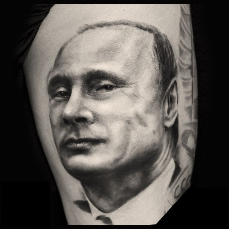 Тату реализм Сталин