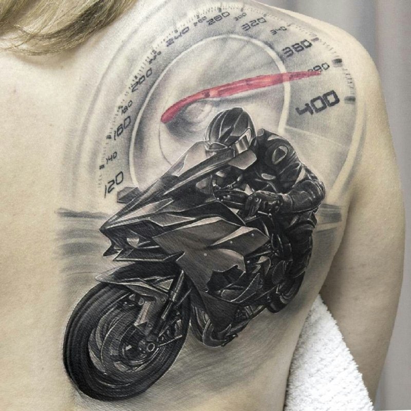 Тату мотоцикл