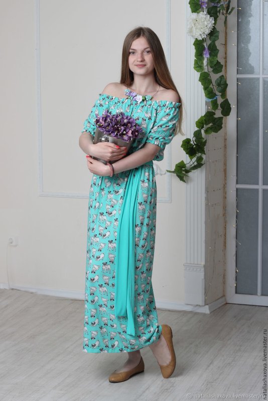 Платье крестьянка