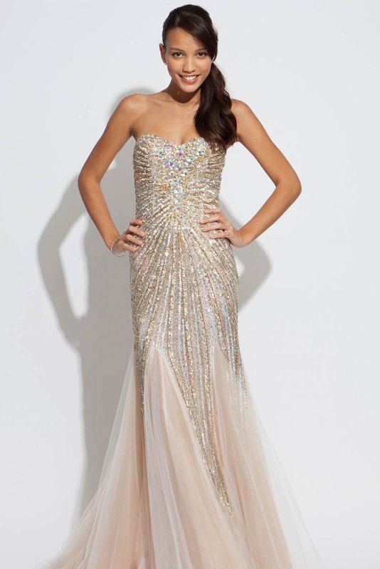 Платье Jovani 27424 Silver/Pink