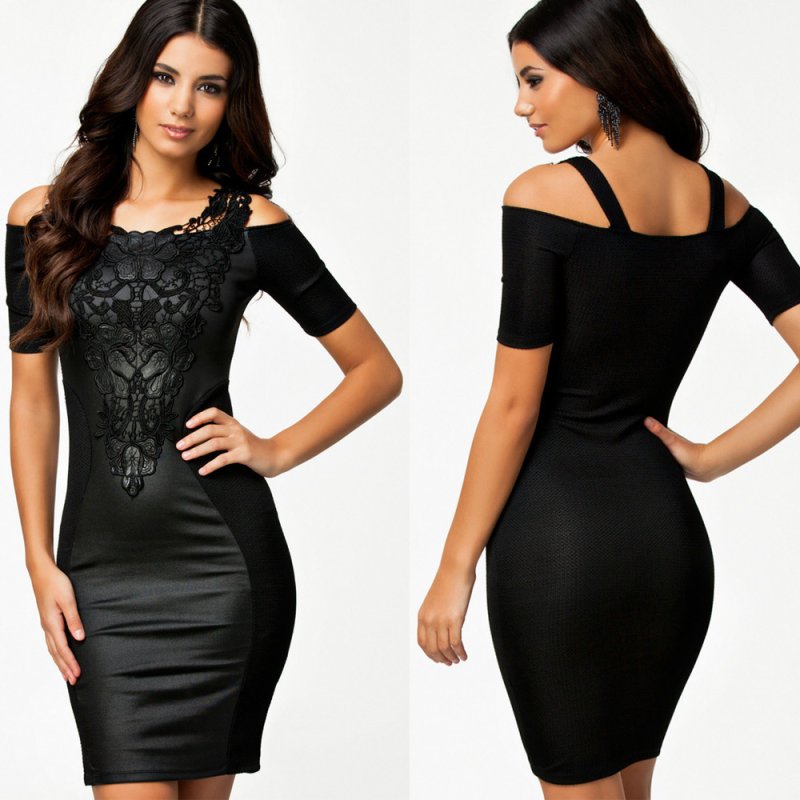 Платье черное кожаное Zara