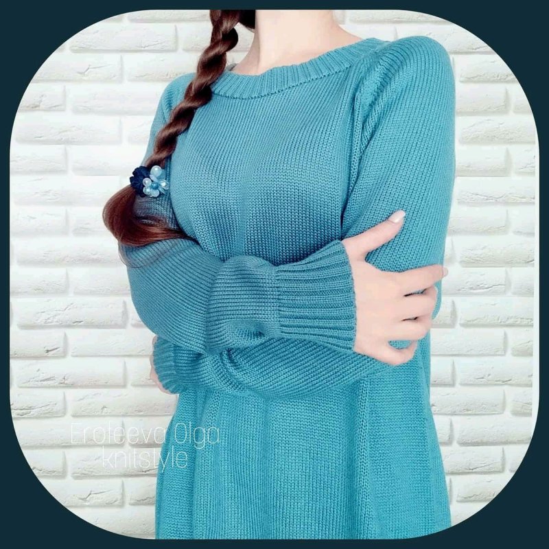 Вязаное платье низ плиссе