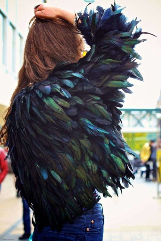 Haute Couture Alexander MCQUEEN перья