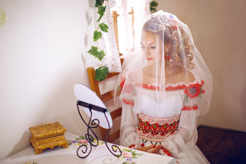 Свадебная фотосессия в русском стиле