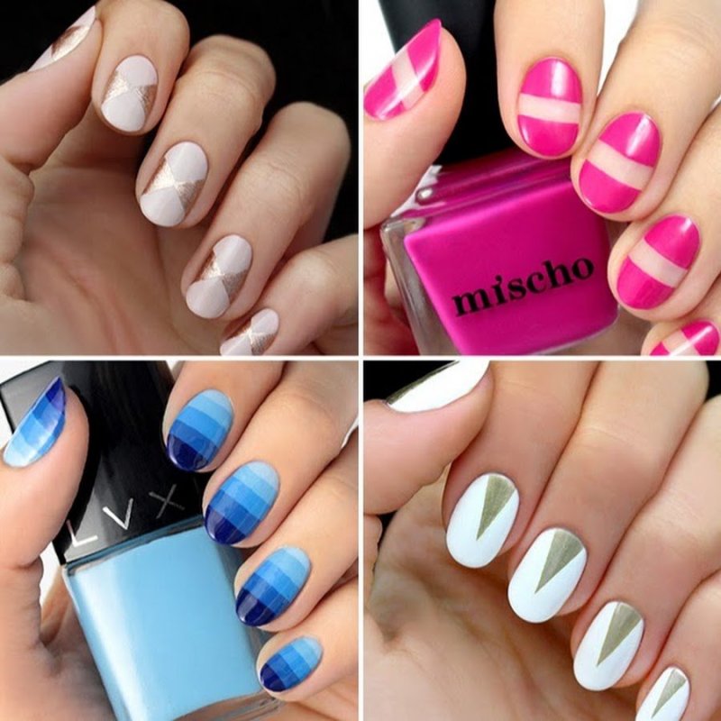 Несложный маникюр на короткие ногти