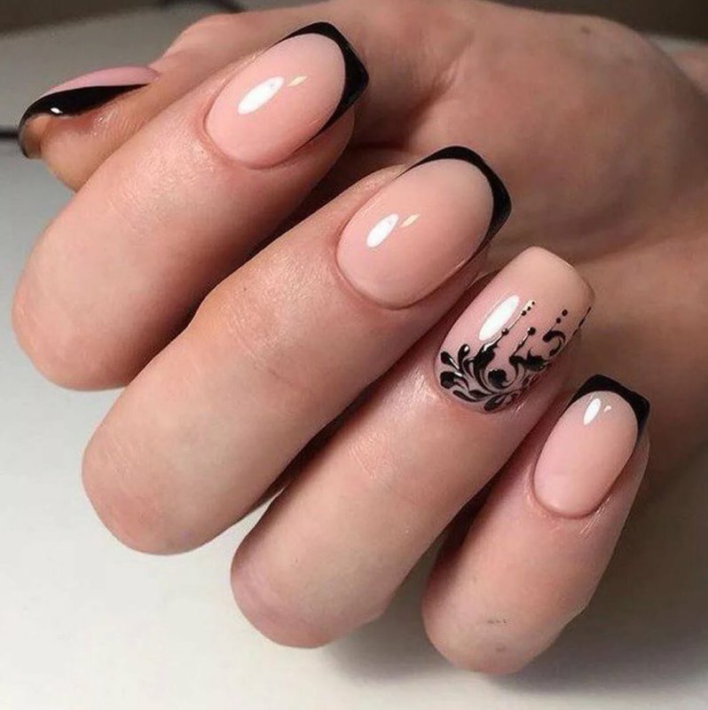 Маникюр на короткие квадратные ногти фото