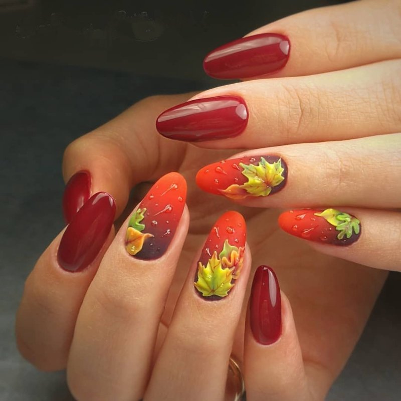Кухня с кленовыми листьями