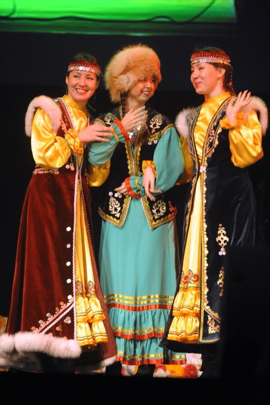 Башкирский костюм салатовый