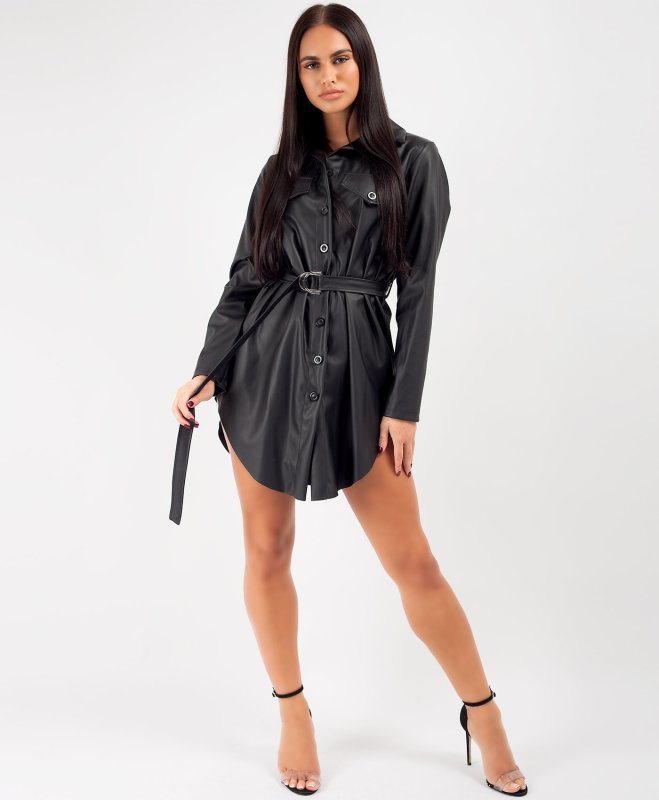 Street Style 2020 кожаные платья