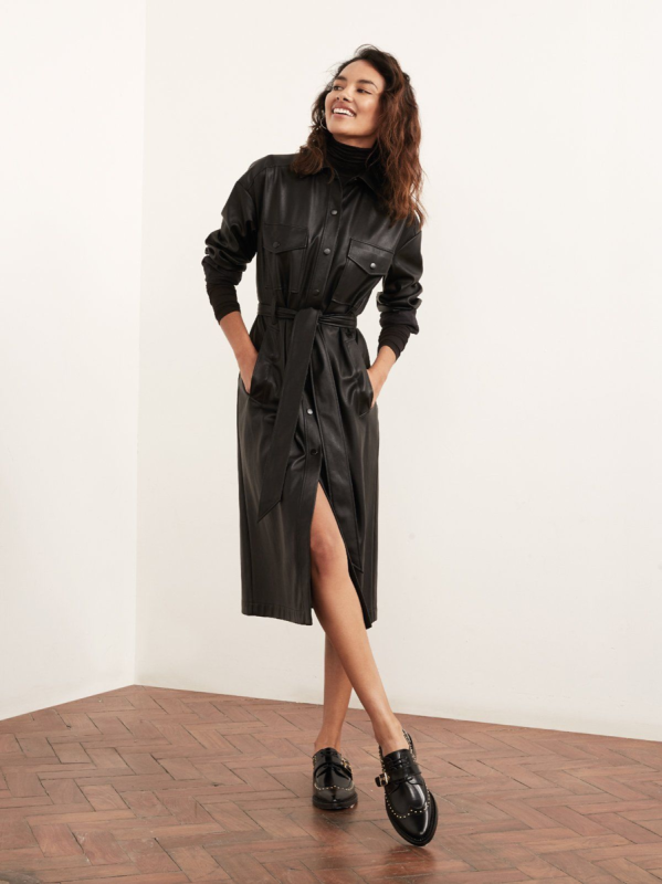 Кожаное платье Zara